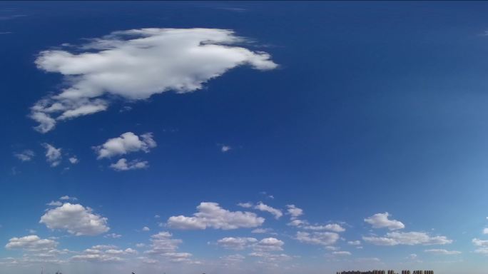 超宽屏全景晴空万里晴天中午高空云流动晴朗