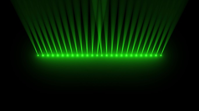 6K绿色动感灯光探照灯摇摆中间左右对称