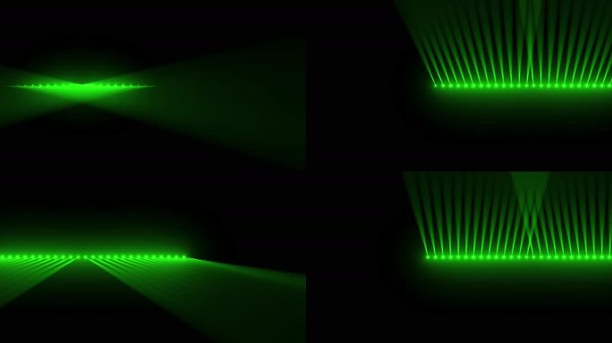 6K绿色动感灯光探照灯摇摆中间左右对称