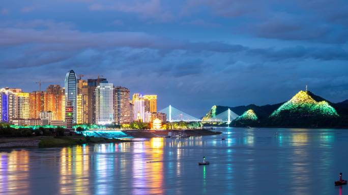 宜昌城市夜景延时