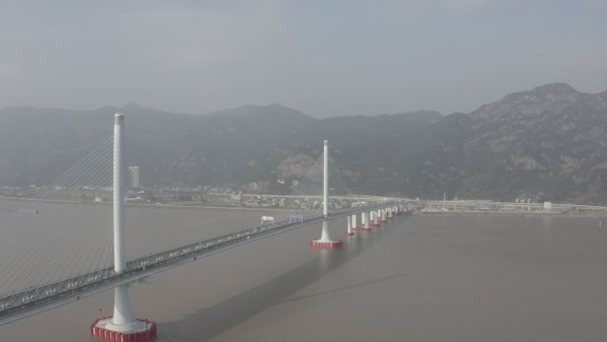 温州4K七都大桥瓯江运输航拍Dlog