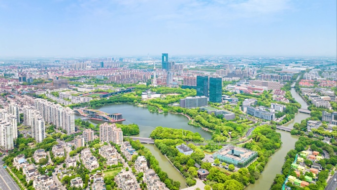 青浦城区延时 夏阳湖 富绅