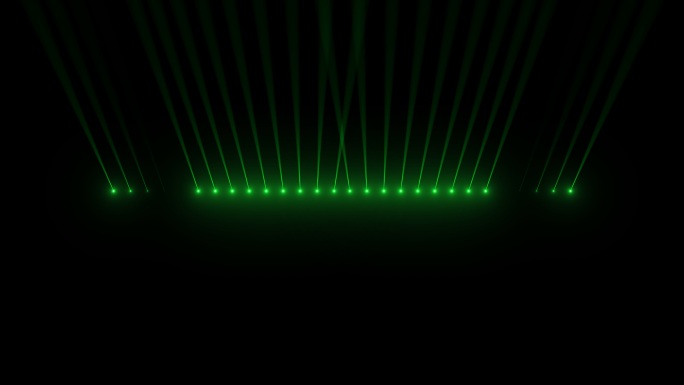 4K绿色动感灯光探照灯带通道中间左右对称