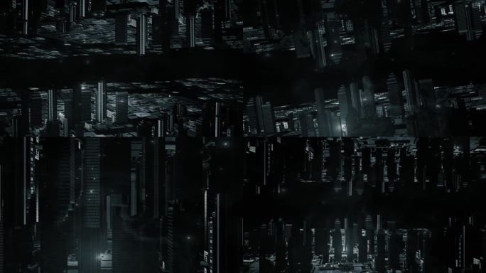 赛博朋克平行世界元宇宙科幻镜像城市建筑