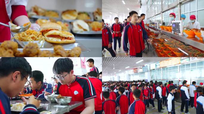 【4K】学校食堂 营养餐 饮食安全