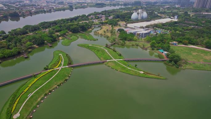 航拍漳州碧湖生态公园