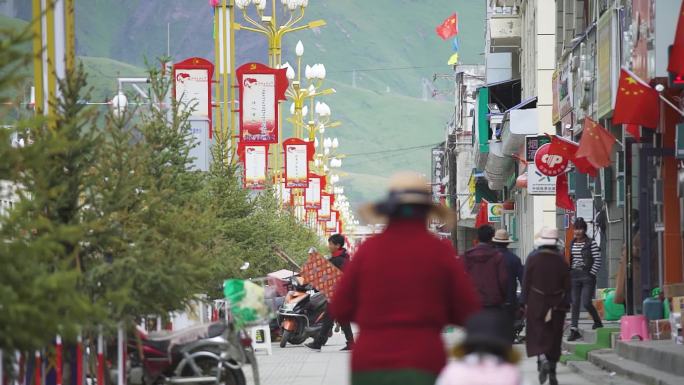 三轮车 高原县城 嘉黎县街景 高山县城