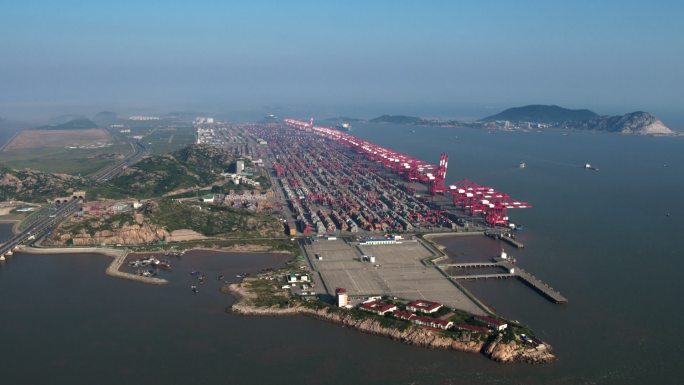 上海洋山港港口航拍-4