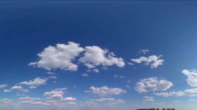 超宽屏全景晴空万里晴天中午高空云流动晴朗