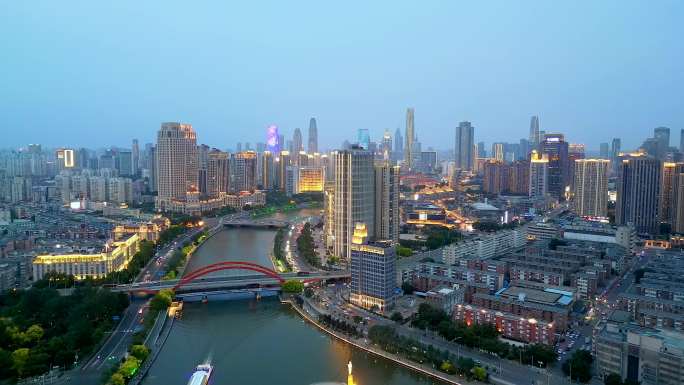 天津海河 天津之眼 城市夜景宣传