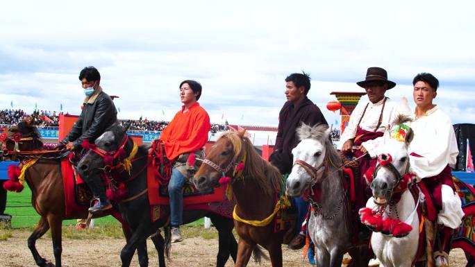 藏族赛马技巧 马技 雪域高原 藏族牧业区