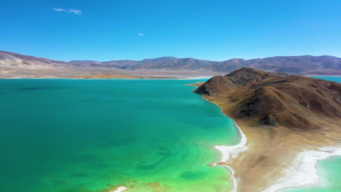 生态景观 西藏的湖 高原湖水在流动