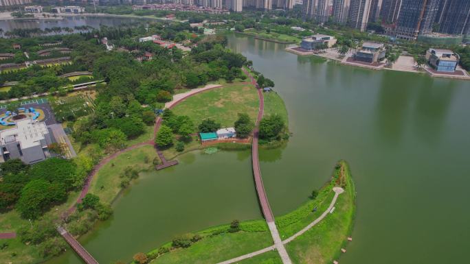 航拍漳州碧湖生态公园