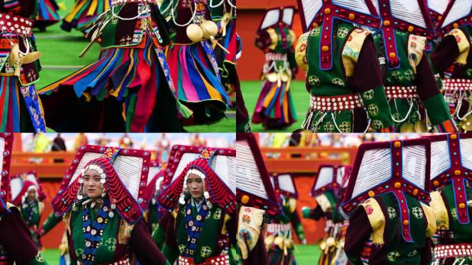 藏族民族服装饰品 载歌载舞