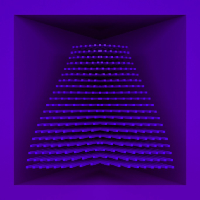 【裸眼3D】炫紫点阵立体条形艺术方形空间