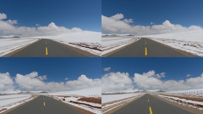 【原创实拍】开车高原雪山沿途风景第一视角