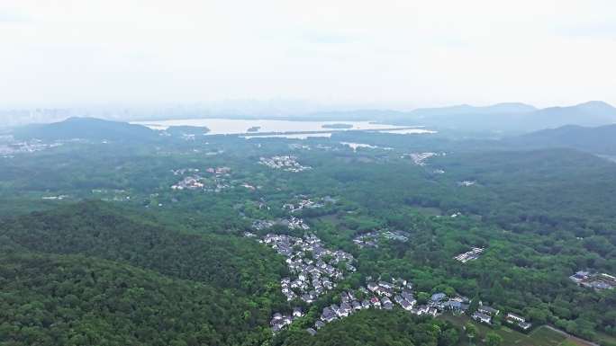 杭州西湖山村航拍