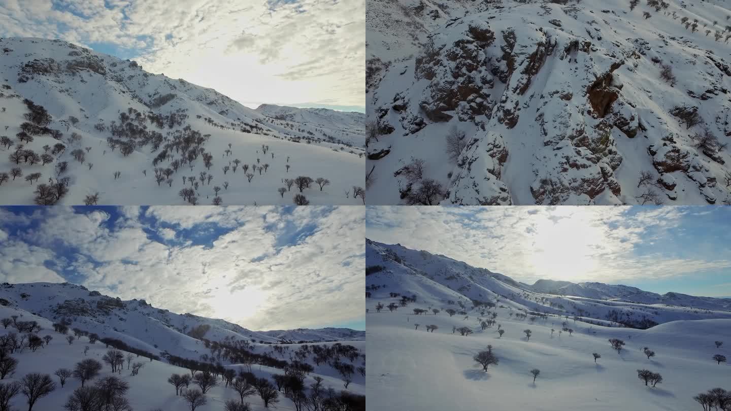 新疆雪山航拍