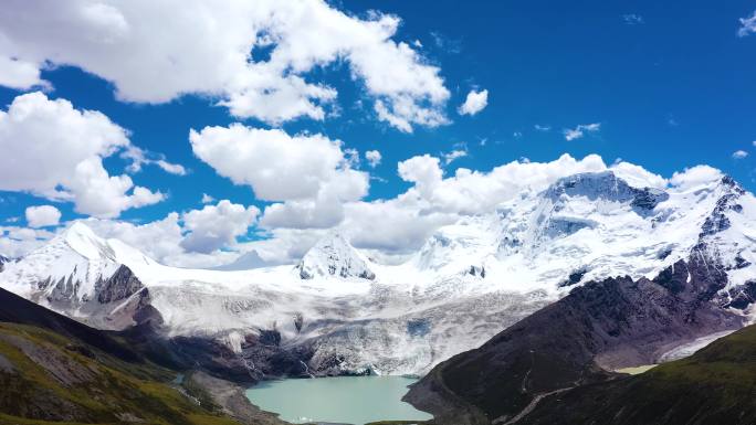 萨普雪山 西藏比如县萨普 冰川 浮冰
