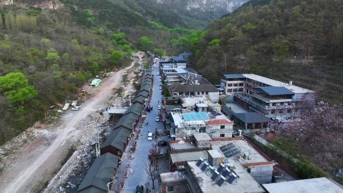 4K航拍河南新乡市太行山郭亮挂壁公路风景