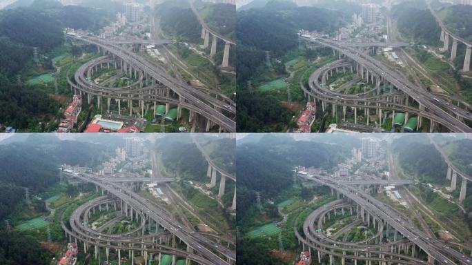贵阳黔春立交桥航拍4K视频