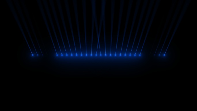 4K蓝色动感灯光秀光束带通道中间左右对称