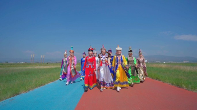 大草原 舞蹈 民族服饰 蒙古舞 民族舞