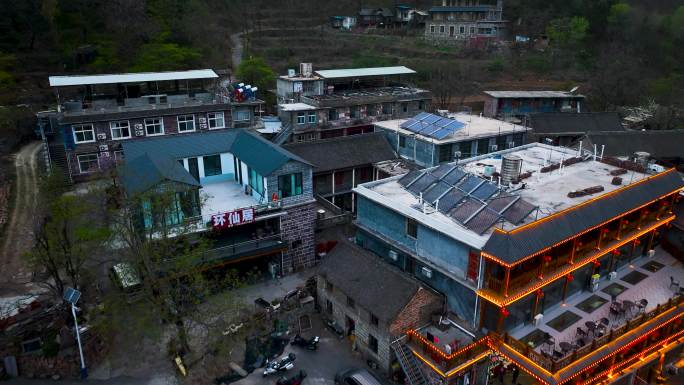 4K航拍河南新乡市太行山郭亮挂壁公路风景