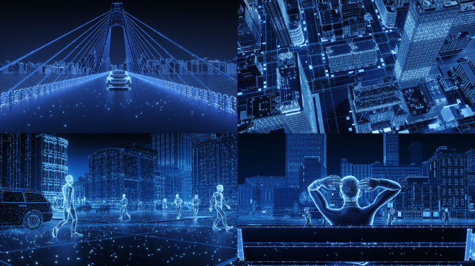 科技智慧城市虚拟世界C4D+AE工程