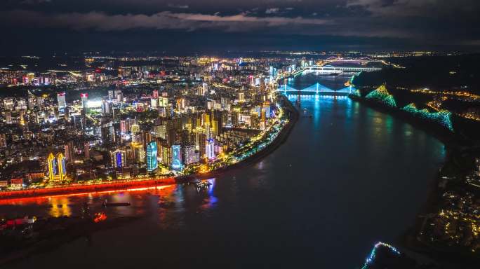 宜昌城市夜景延时