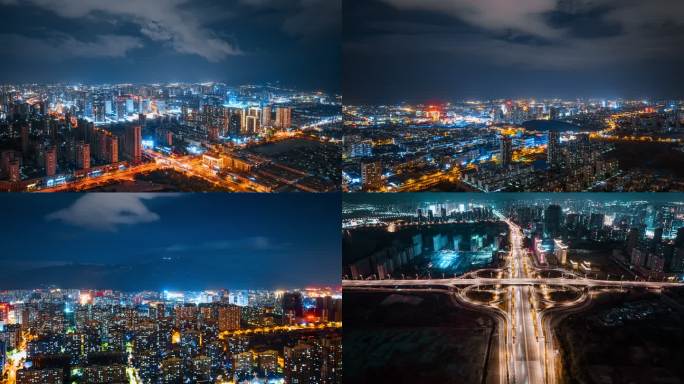 泰安市夜景宣传片航拍延时合集