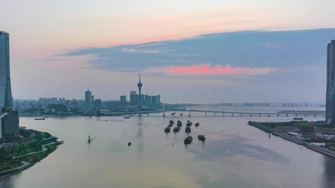 澳门珠海横琴延时日出