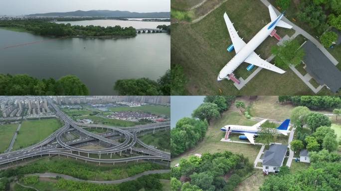 飞机餐厅 吴中区 石湖 高架延时 航拍