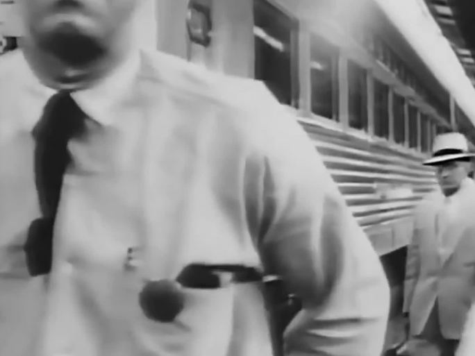 50年代城市车站 火车站 铁路工作者