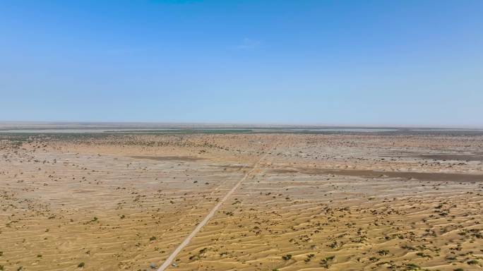 4K航拍新疆地区塔克拉玛干沙漠风景2