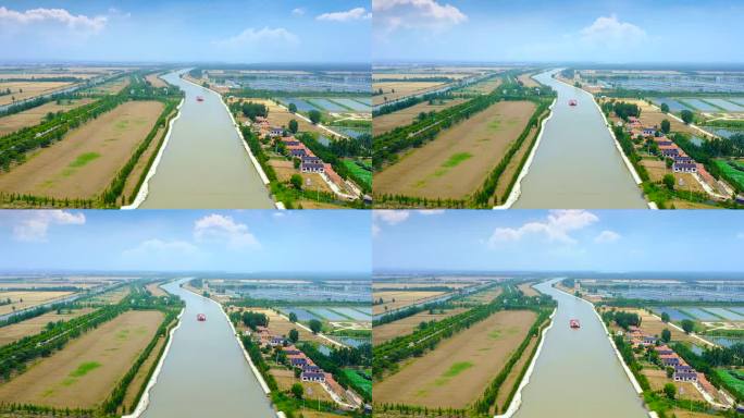 京杭大运河航拍延时摄影
