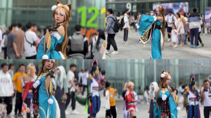 蓝色妖姬 动漫展现场 COSPLAY