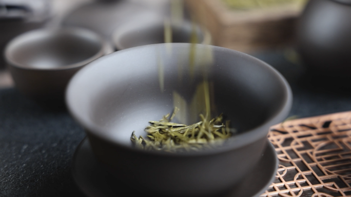 泡茶特写