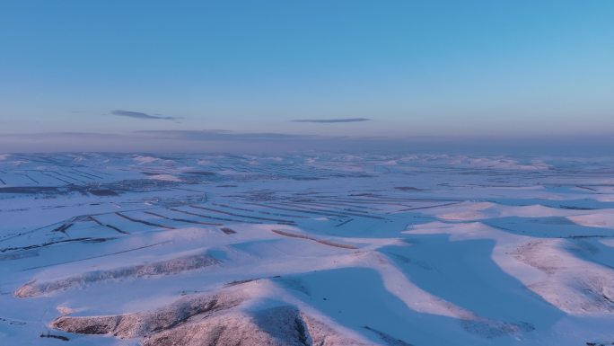 航拍雪域雪原风光