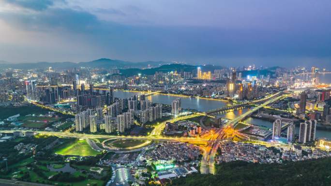 珠海延时夜景