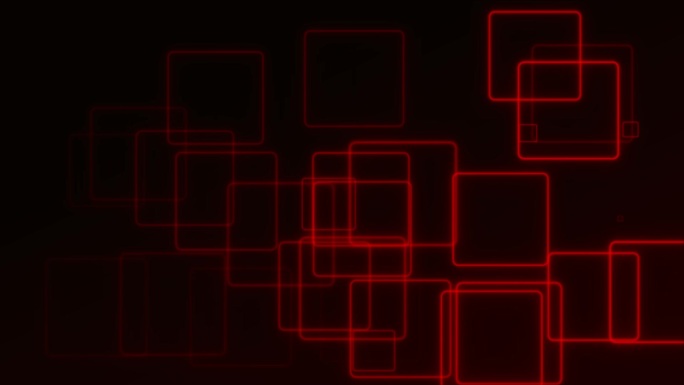 科技红色霓虹方框线条背景