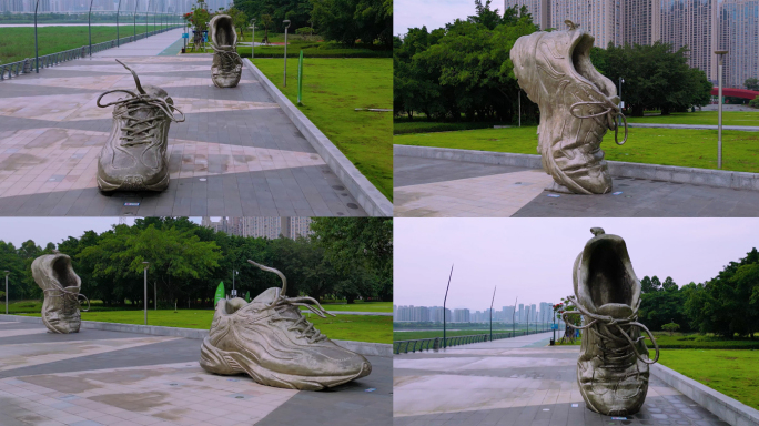 中国鞋都晋江 跑鞋 运动鞋雕塑