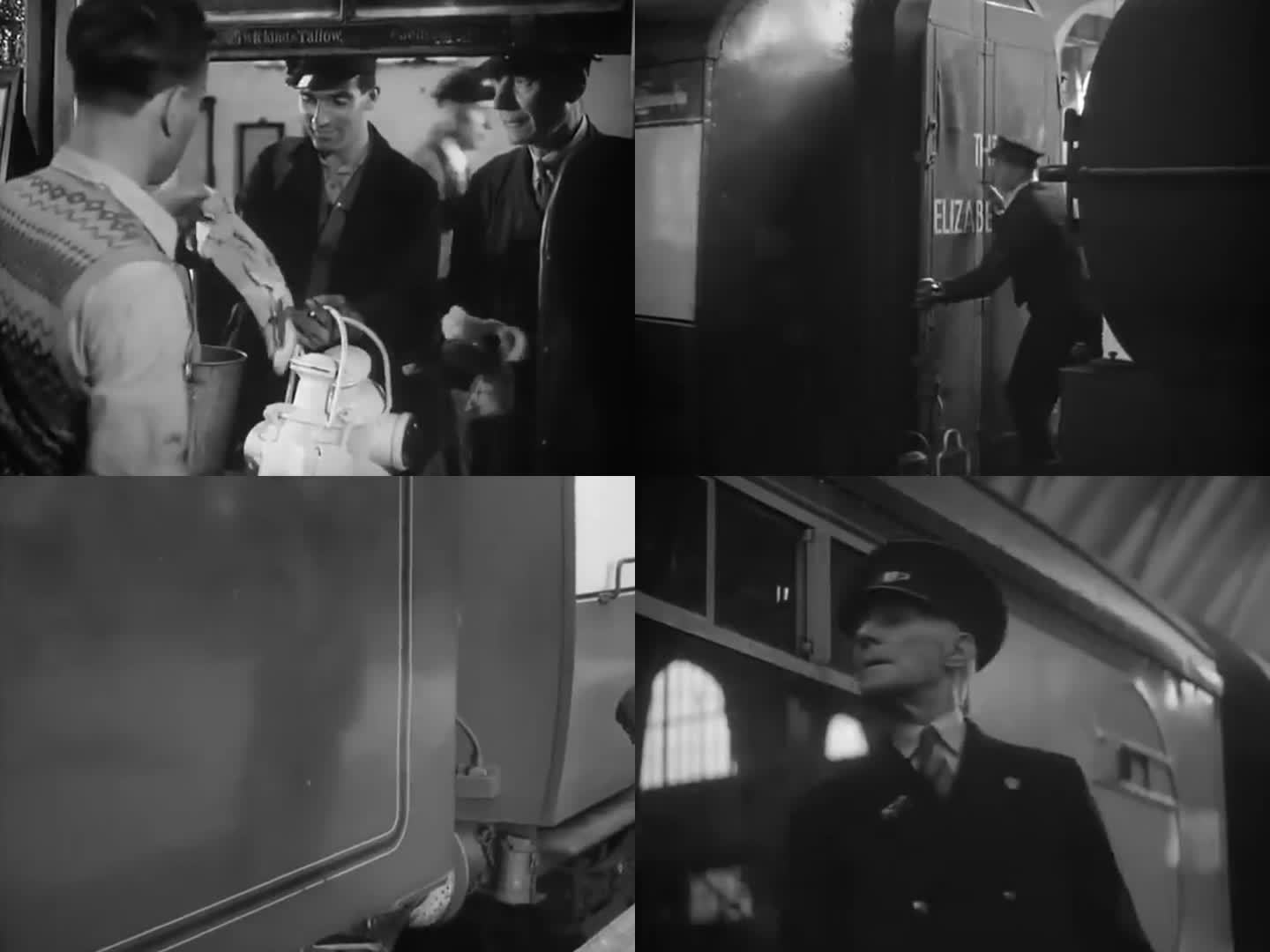 40年代客运列车 火车站 旅客 乘客