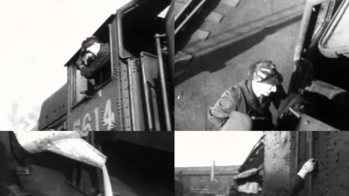 40年代伦敦火车司机 老火车 蒸汽机车