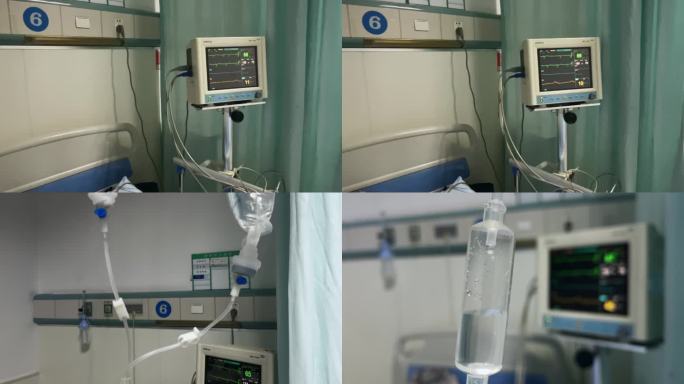 【4k】医院输液心电图检测