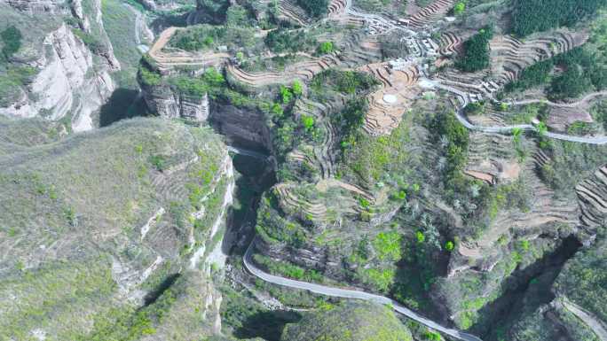 4K航拍​河南安阳林州太行山盘山公路