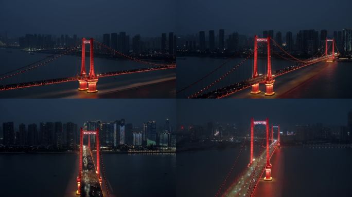 鹦鹉洲长江大桥夜景