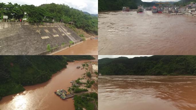 湄公河高清航拍湄公河航道