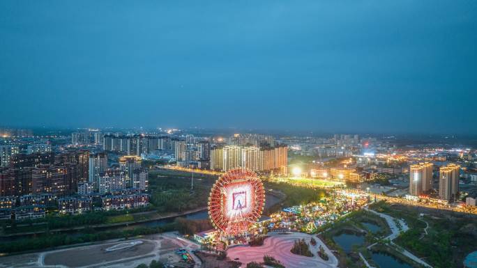 衡水市日转夜航拍延时