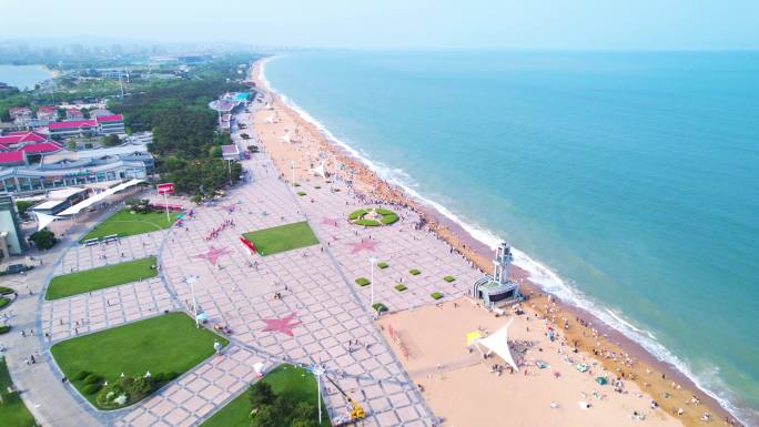 日照万平口海滨风景区-4k航拍